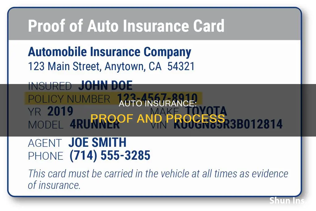 what is proof of auto insurance