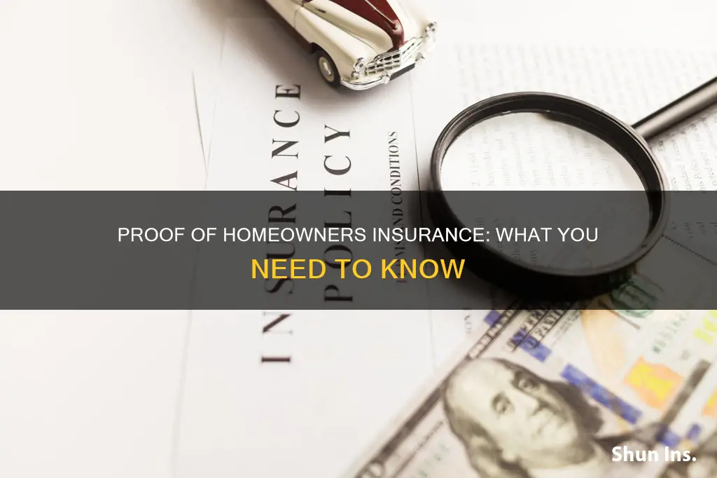 what is proof of homeowners insurance