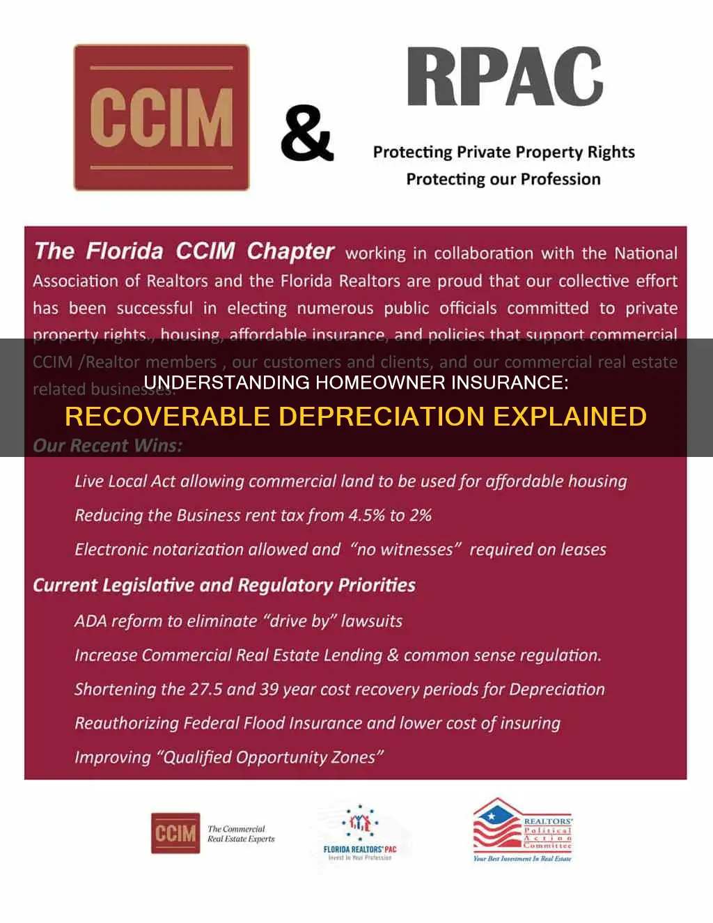 what is recoverable depreciation homeowner insurance