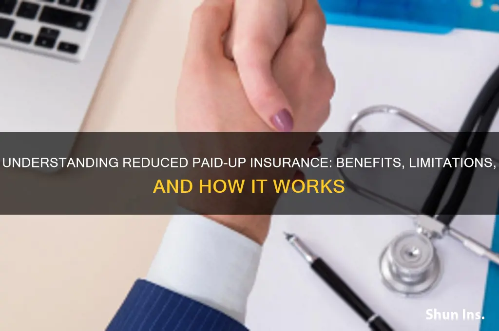 what is reduced paid up insurance