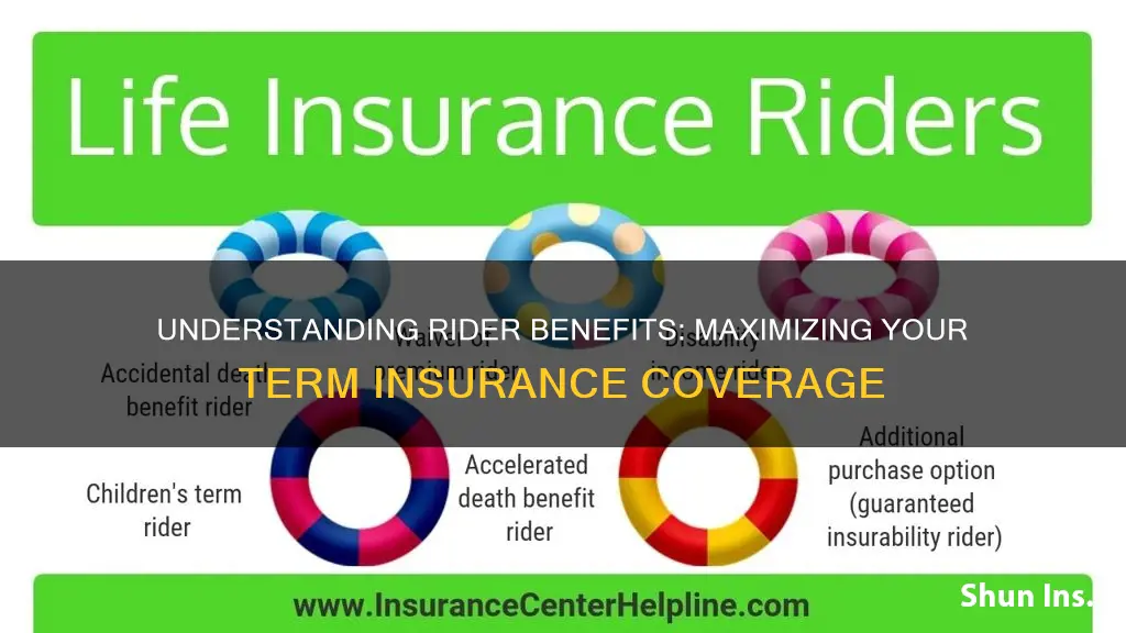 what is rider benefit in term insurance