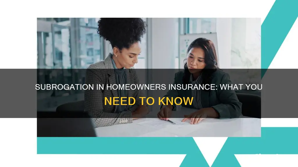 what is subrogation in homeowners insurance