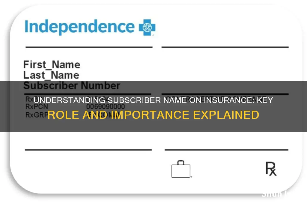 what is subscriber name on insurance