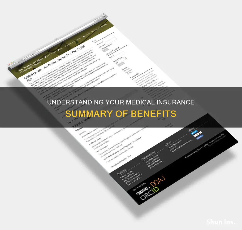 what is summary of benefits for medical insurance