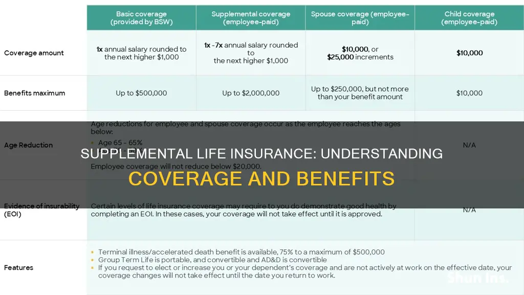 what is supplemental life insurance and what does it cover