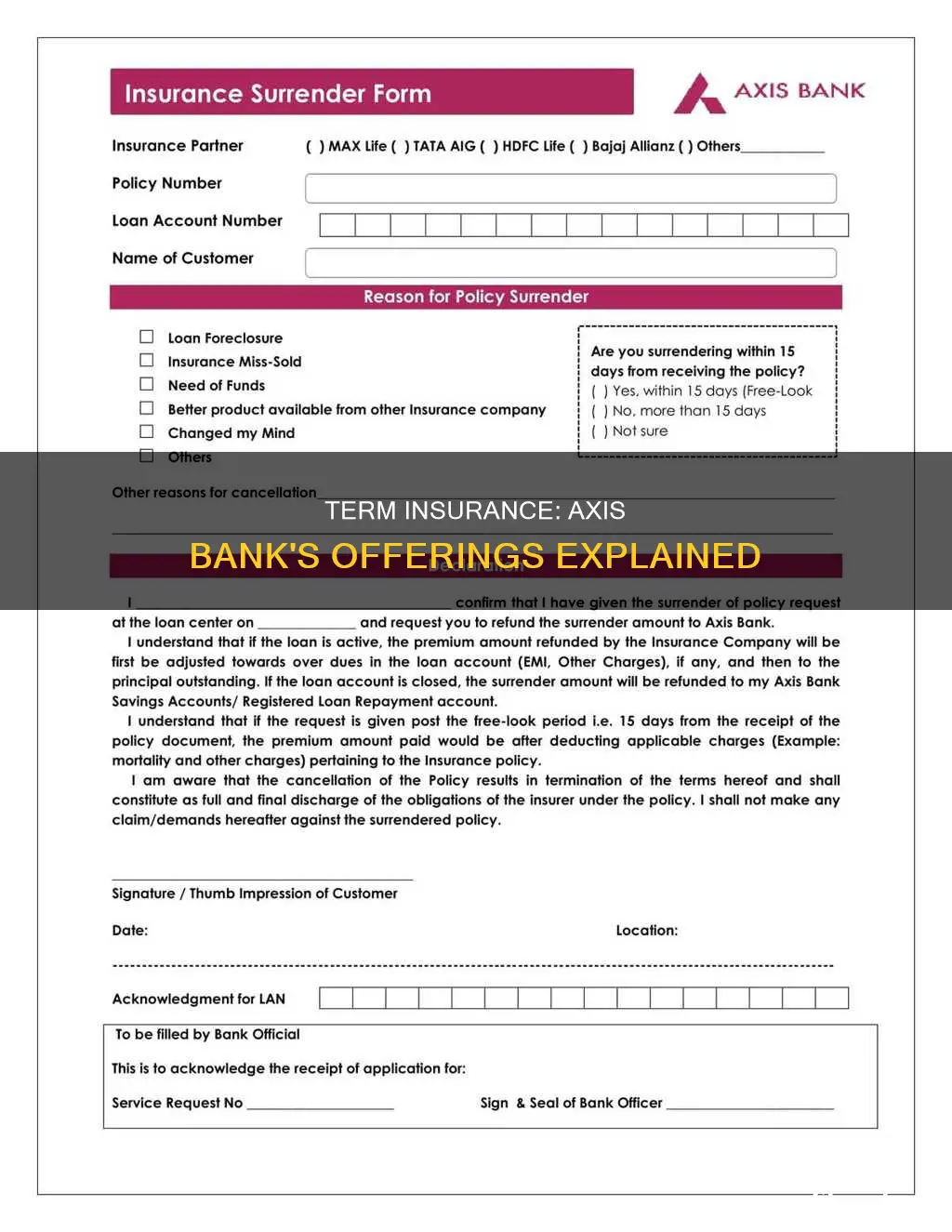 what is term insurance in axis bank