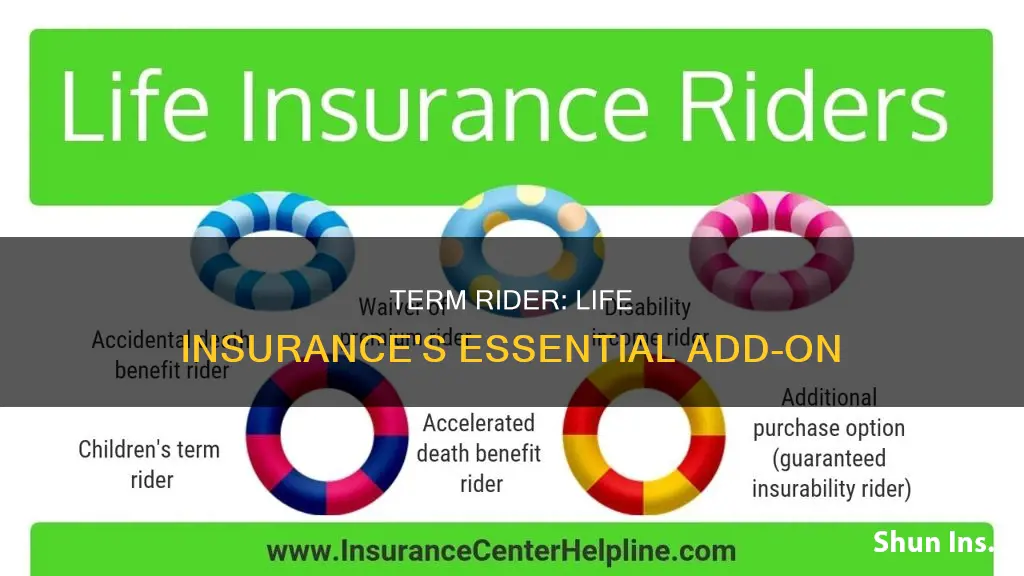 what is term rider in life insurance