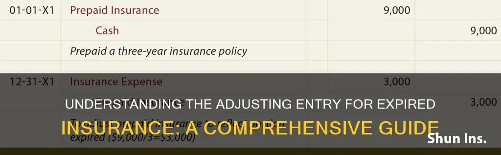 what is the adjusting entry for expired insurance