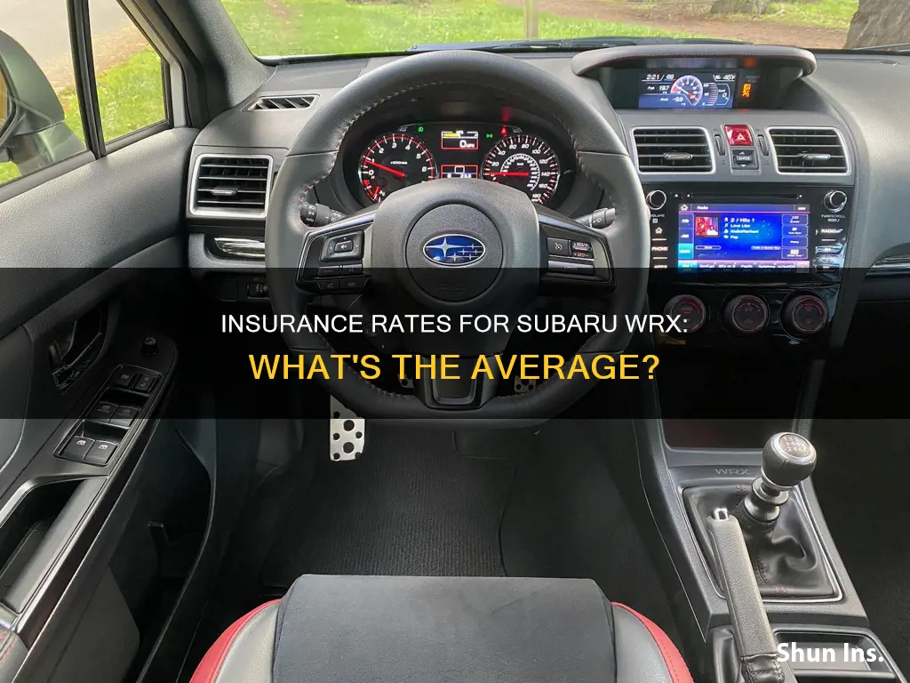 what is the avarage insurance rates for subary wrx