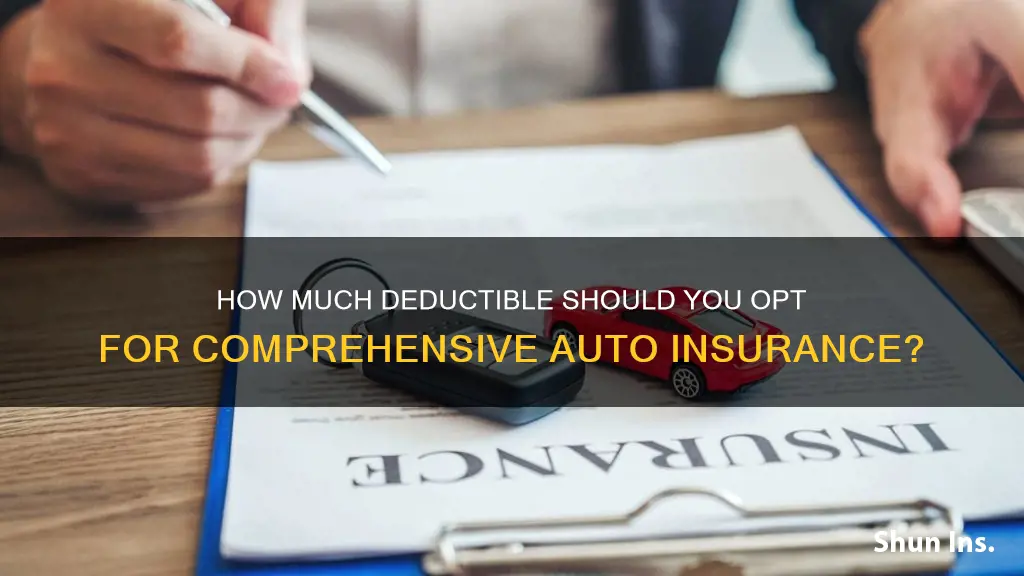 what is the average deductible for auto insurance with comprehensive