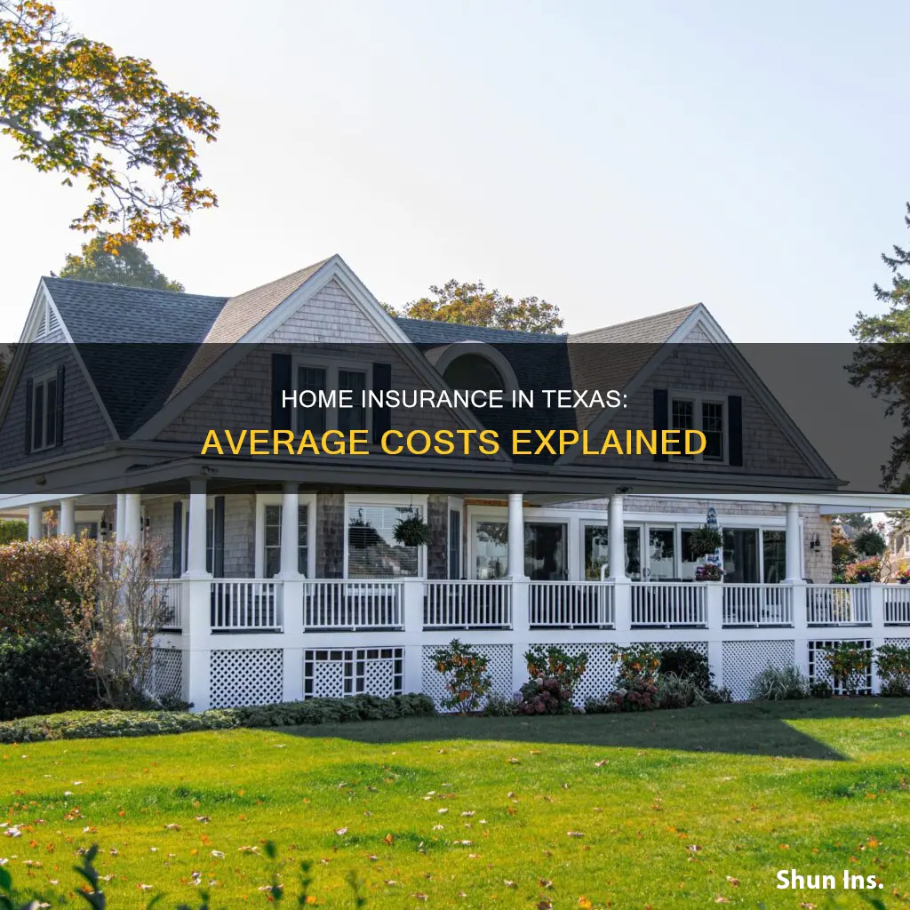 what is the average for homeowners insurance in Texas