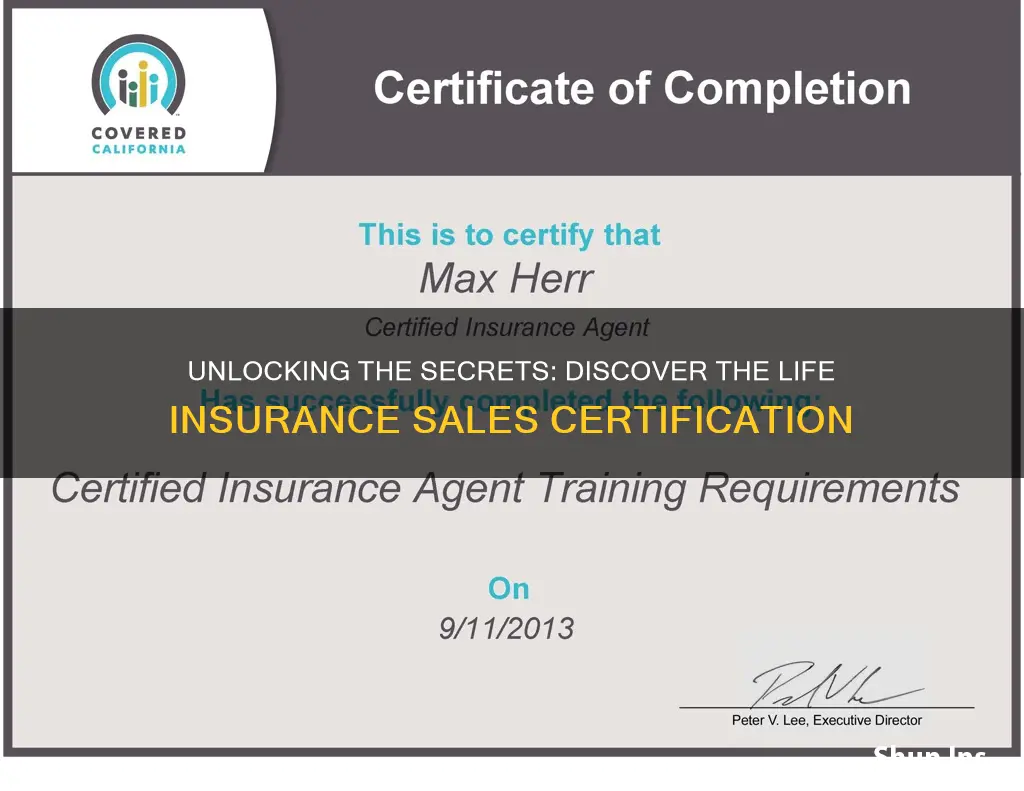 what is the certification to sell life insurance called