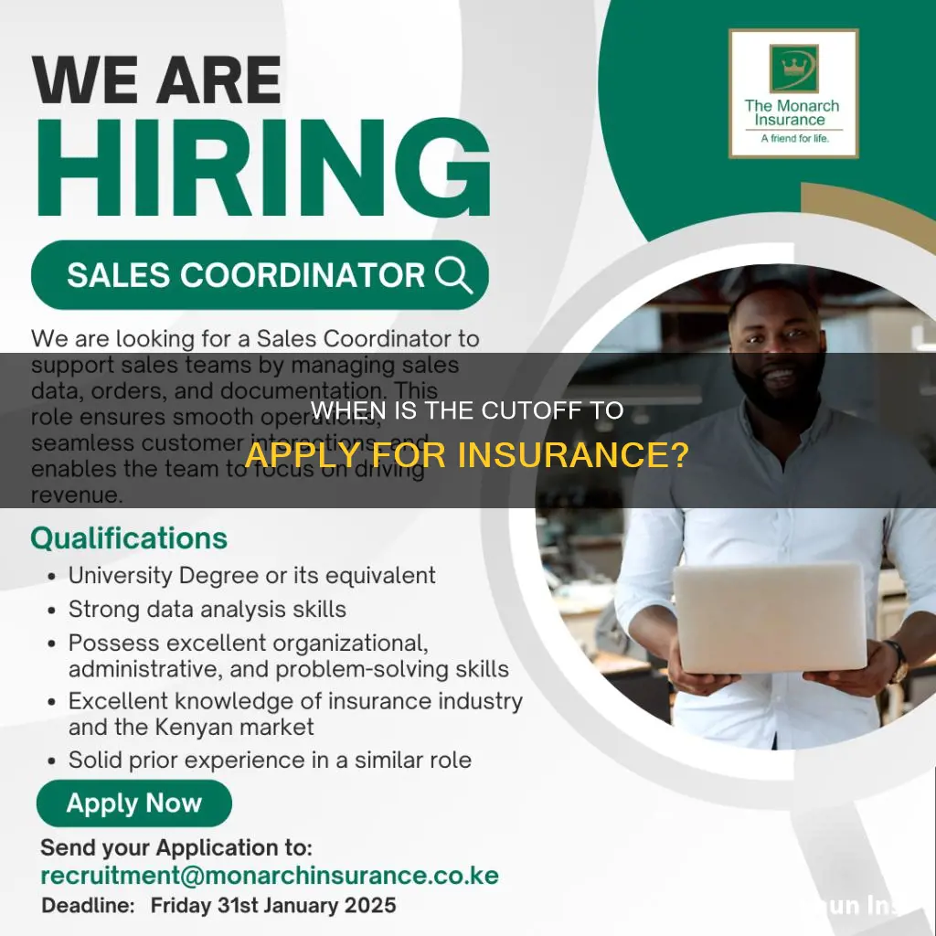 what is the dedadline to apply for insurance