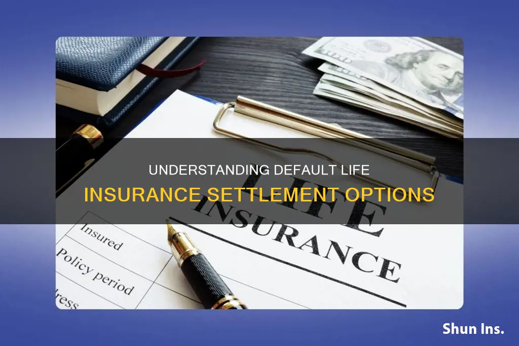 what is the default life insurance settlement option