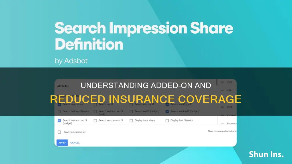 what is the difference between added on and reduced insurance