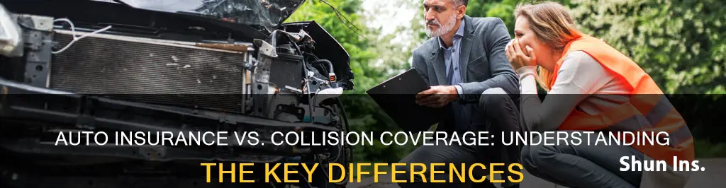 what is the difference between auto insurance and collision coverage