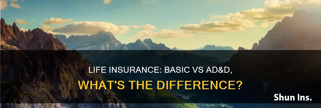 what is the difference between basic life insurance and ad&amp