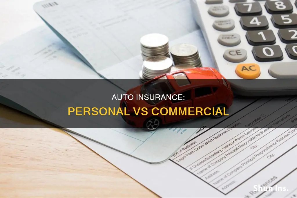 what is the difference between commercial and personal auto insurance