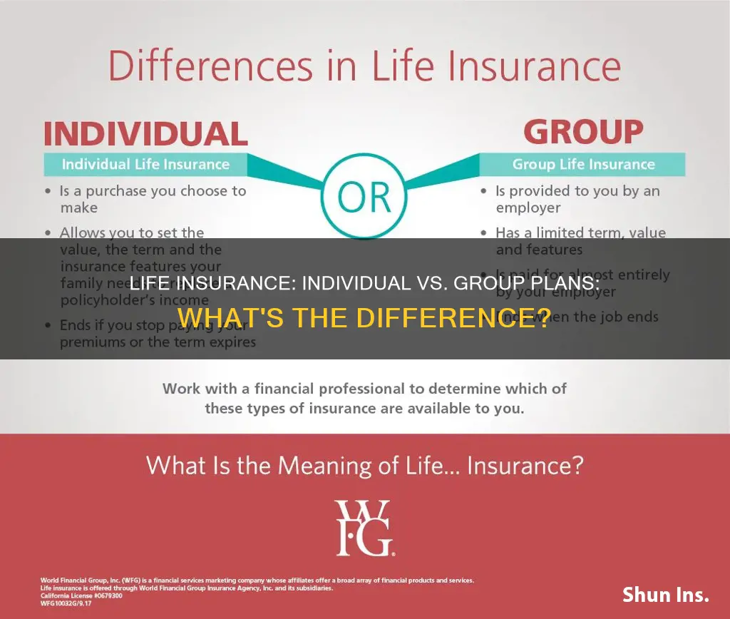 what is the difference between individual and group life insurance