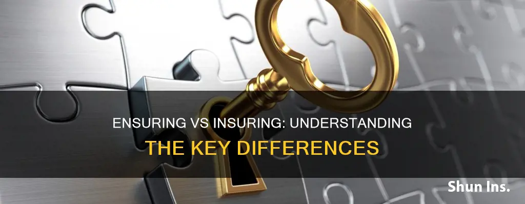 what is the difference between insuring and ensuring
