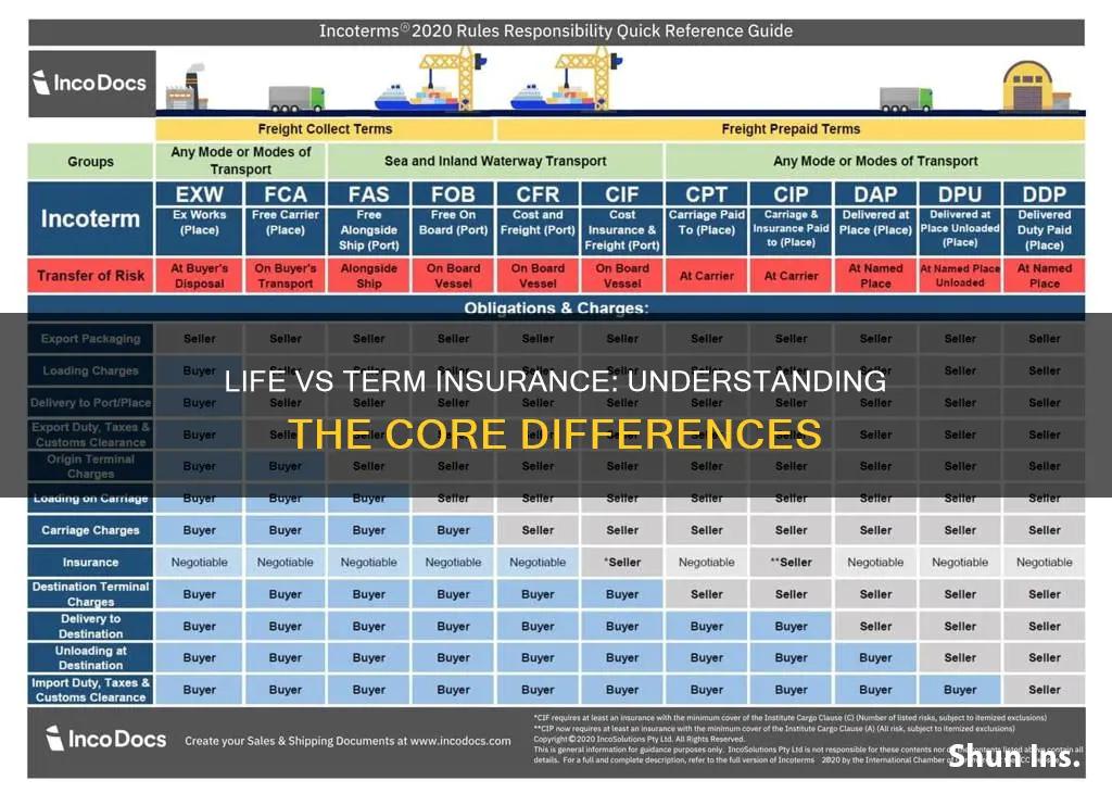 what is the difference between life and term insurance