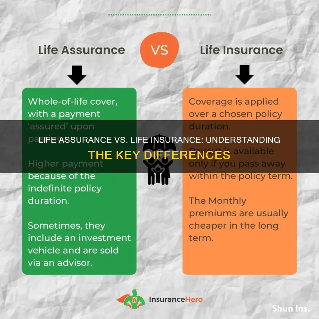 what is the difference between life assurance and life insurance