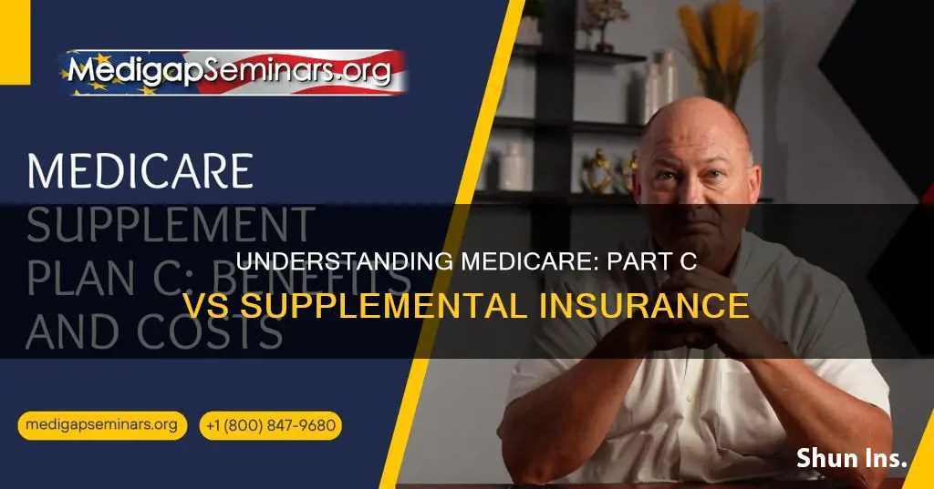 what is the difference between part c and supplemental insurance