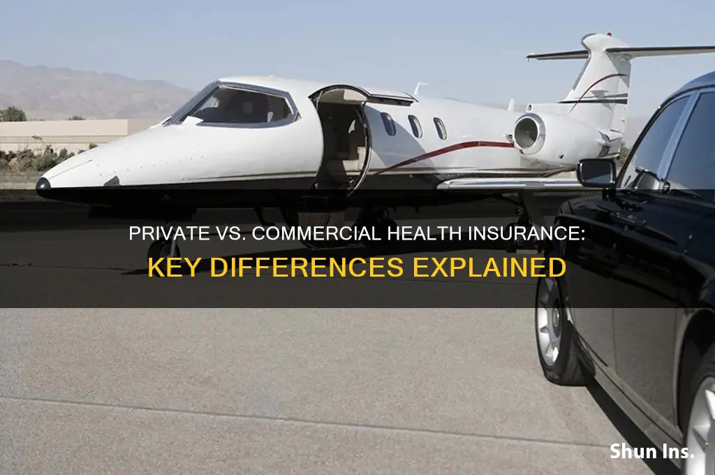 what is the difference between private and commercial health insurance