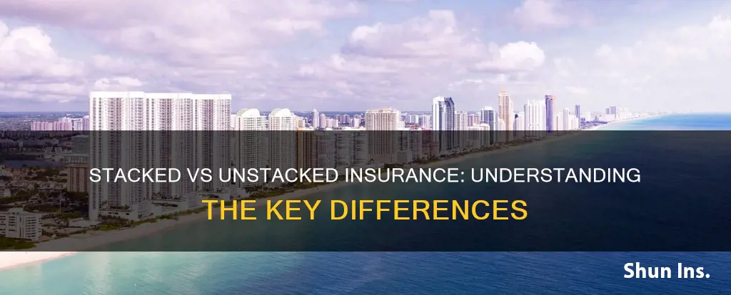 what is the difference between stacked and unstacked insurance