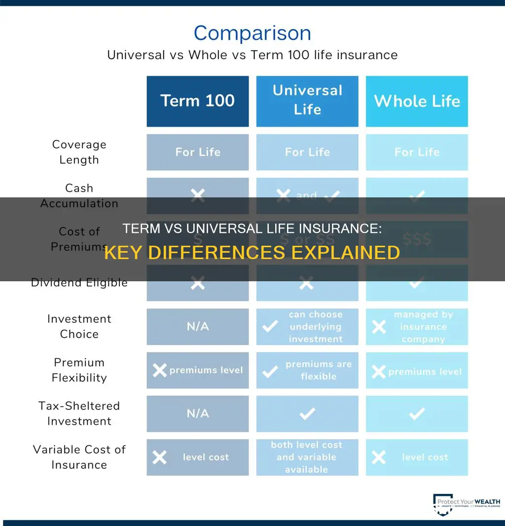 what is the difference between term and universal life insurance