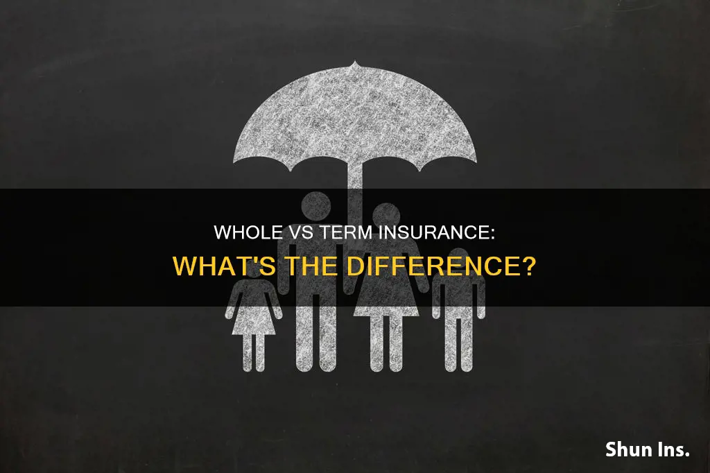 what is the difference between whole and twerm insurence