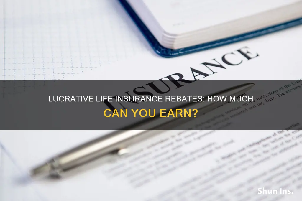 what is the dollar amount for rebates selling life insurance