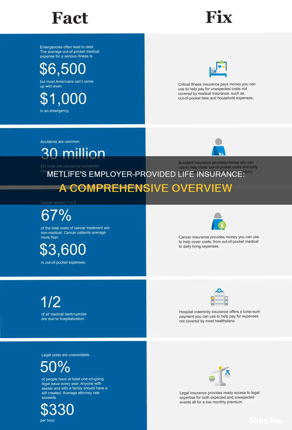 what is the employers life insurance benefit from met life