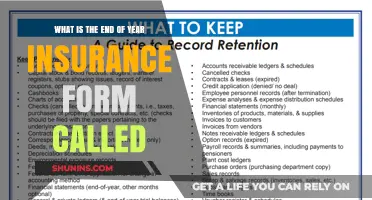 Year-End Insurance: What's That Form Called?