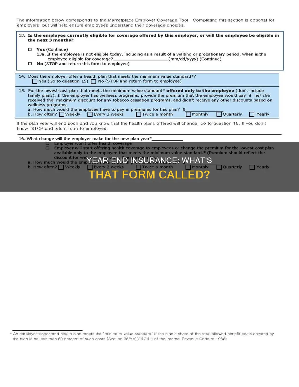 what is the end of year insurance form called