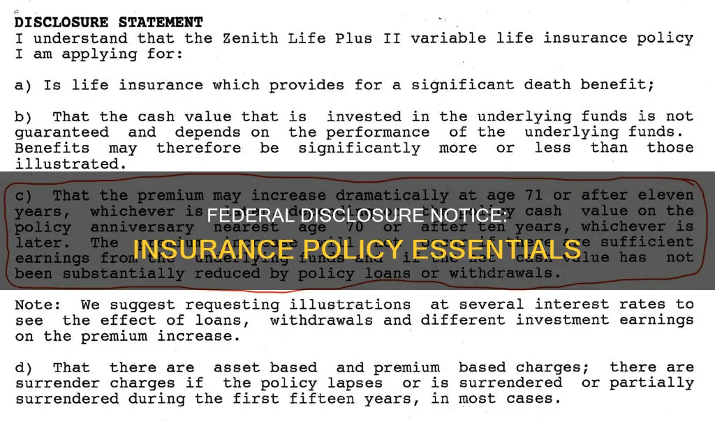 what is the federal disclosure notice in insurance
