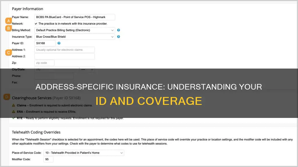 what is the insurance id called for each address