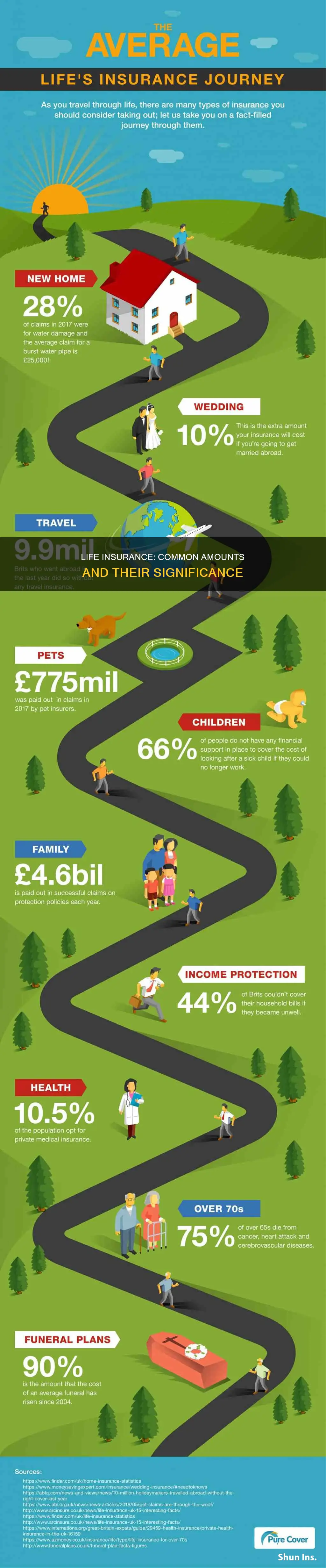 what is the most common life insurance amount