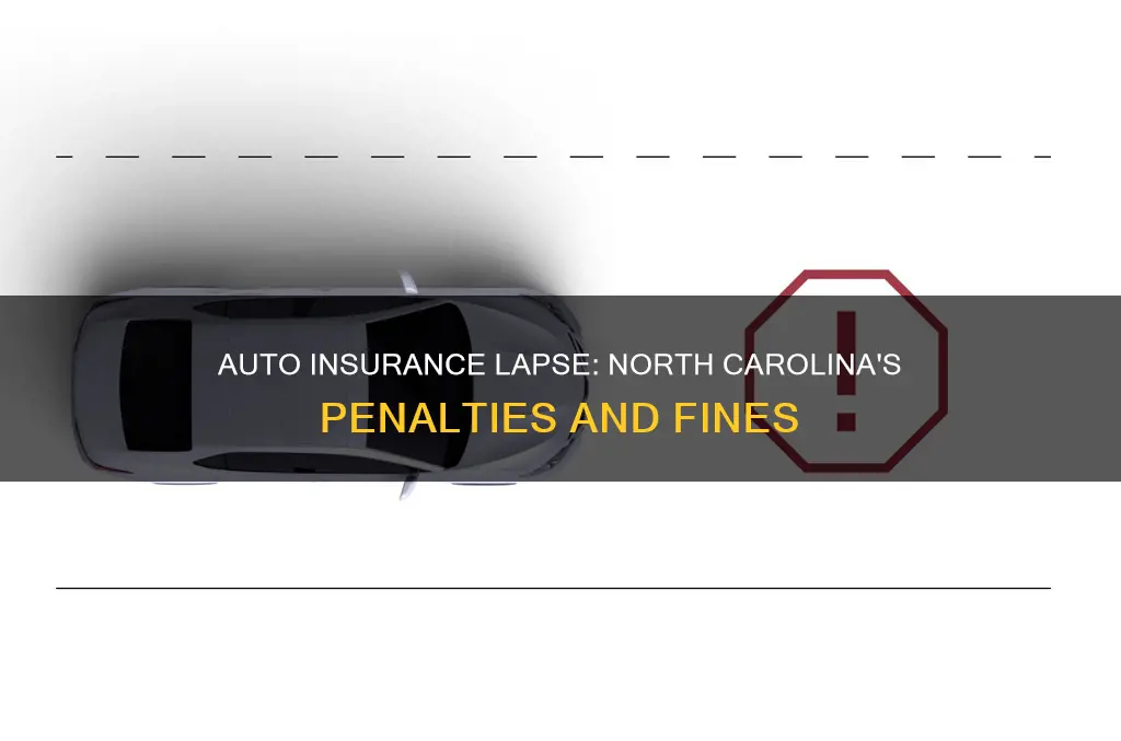 what is the penalty for auto insurance lapse in North Carolina