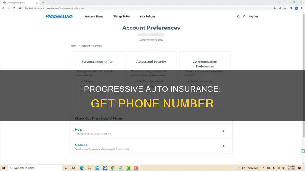 what is the phone number for progressive auto insurance