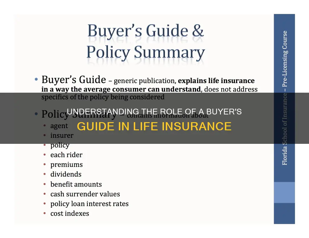 what is the purpose of a buyers guide life insurance