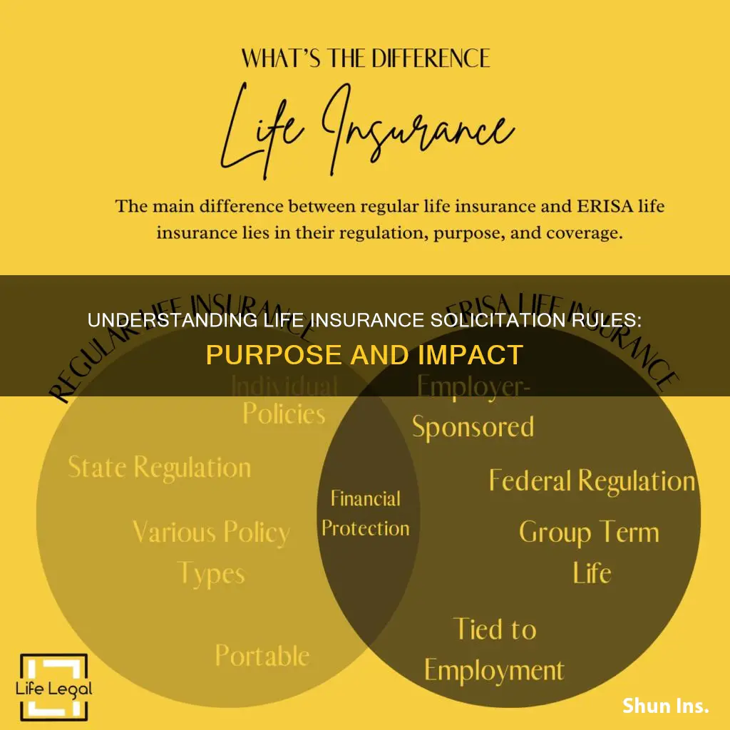 what is the purpose of life insurance solicitation regulation