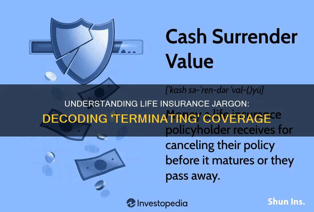 what is the termonology for closing life insurence