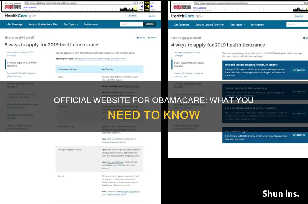 what is the website for obamacare