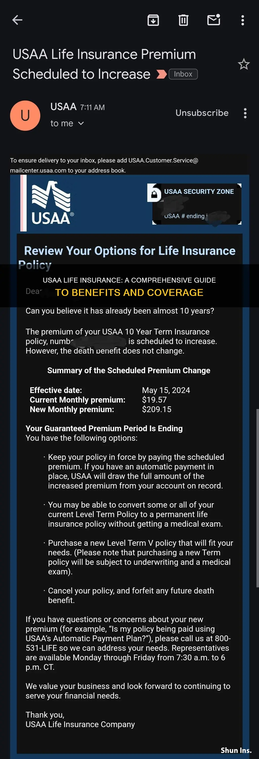 what is usaa life insurance