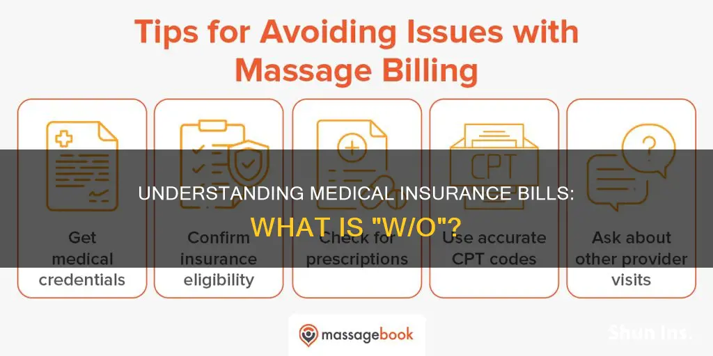 what is w o on a medical insurance bill