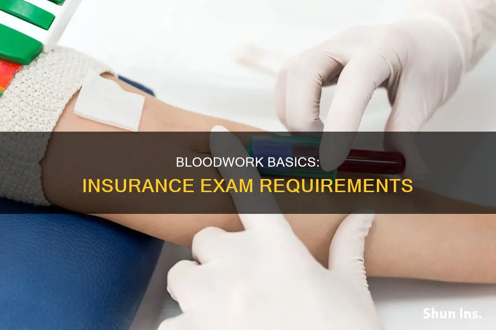 what kind of bloodwork for insurance exam