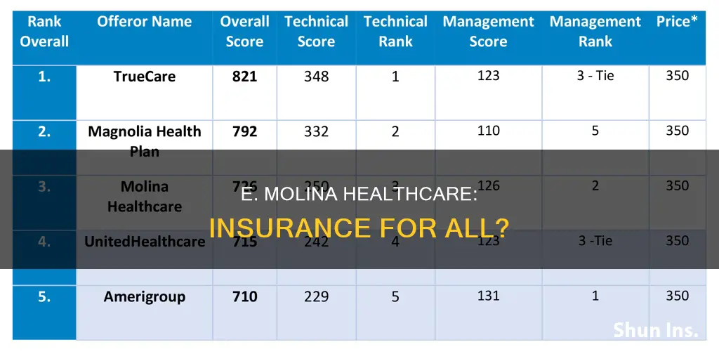 what kind of insurance is e molina healthcare