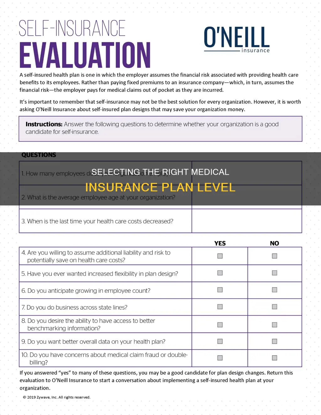 what level medical insurance plan to select