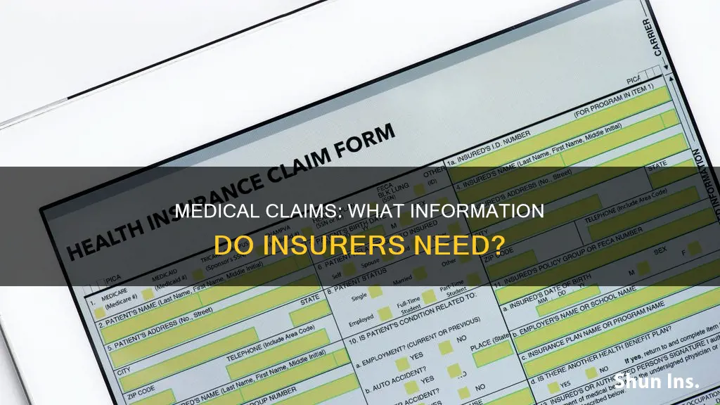what medical info in on an insurance claim